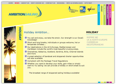 Branding - Mailshots - Ambition Sailing