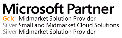 Microsoft Partner Gold logo - just one of the Microsoft Partner list of competencies held by Intersys.